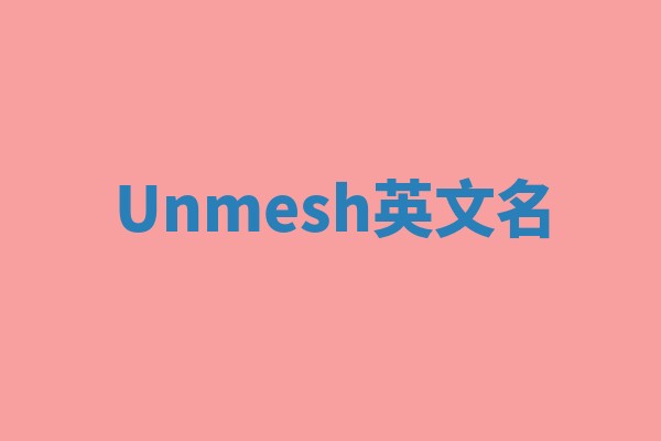 Unmesh英文名