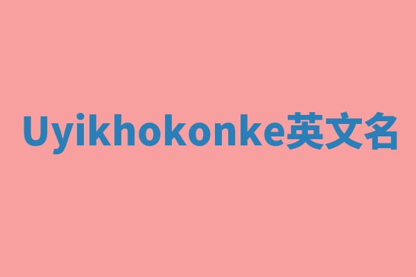 Uyikhokonke英文名