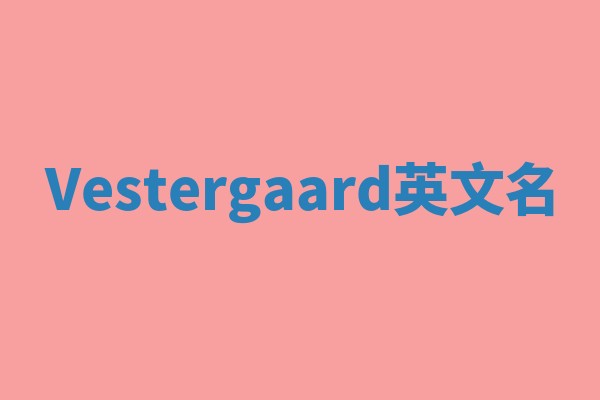 Vestergaard英文名