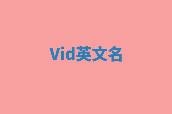 Vid英文名