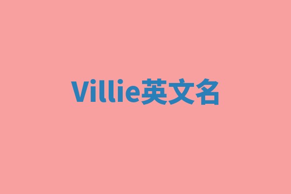 Villie英文名