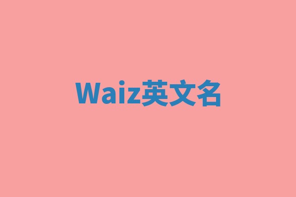 Waiz英文名