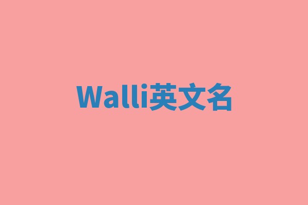 Walli英文名