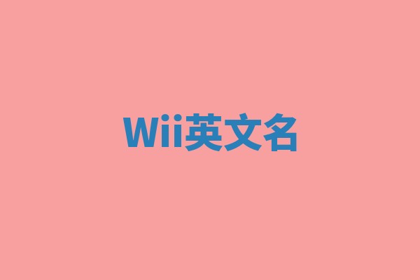Wii英文名