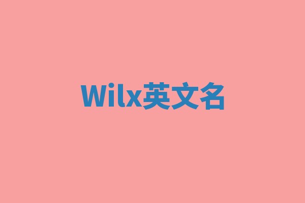 Wilx英文名
