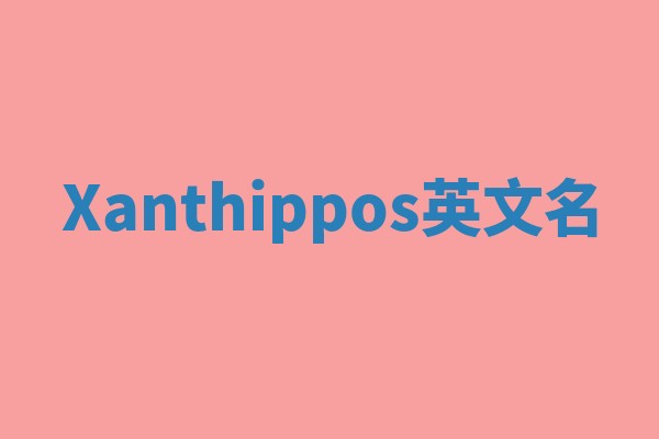 Xanthippos英文名